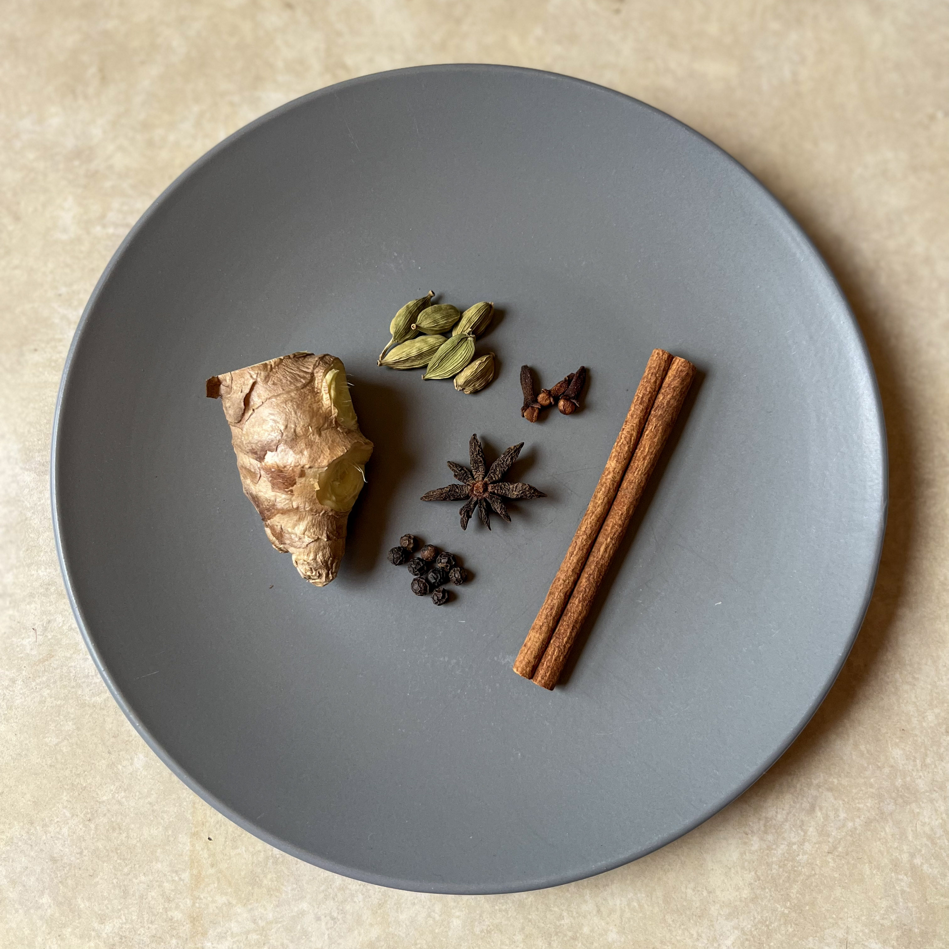 Spices on a plate.